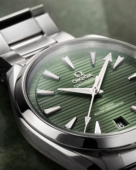 omega watch green dial|omega aqua terra 41mm price.